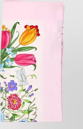 Gucci flora silk twill square scarf