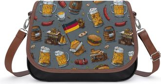 Generic Germany Flag Beer German Food Fashion Womens Crossbody Bags Novelty Handbag Shoulder Bag Purse