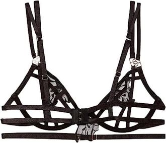 Bluebella Bluebella Carla Underwired Bra Women Black Stretch Adjustable Straps GBO656