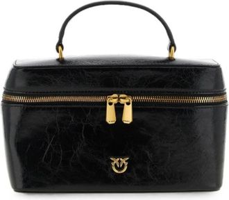 Pinko Vanity Case Classic - Dames - Handtassen - Zwart - ONE Size - Leer - Tassen