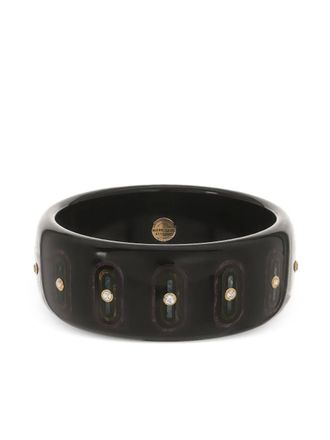 Mark Davis 18K yellow gold bakelite bracelet - women - Rhodolite/18kt Yellow Gold/White Topaz/Bakelite - One Size