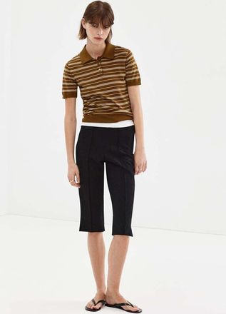 Mango Pullover maglia collo polo caramello - Donna - XXS - MANGO