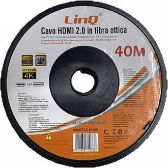 Trade Shop Trade Shop - Cavo Hdmi In Fibra Ottica Ultra Hd 4k 40 Mt Per Tv Computer Proiettore Foc-8k40m