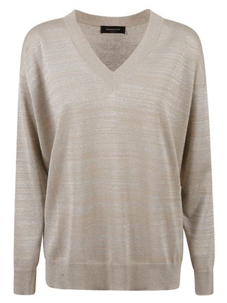 Fabiana Filippi V-neck Stripe Patterned Sweater