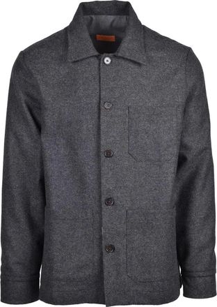 Grigio Grey Flannel Acrylic-Blend Shirt