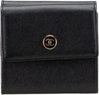 Chanel Pre-owned Wallets, female, Black, Size: ONE SIZE Pre-owned Leather Wallet