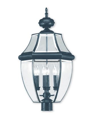 Livex Lighting Livex Monterey 4-Light Black Outdoor Post Lantern