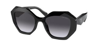 Prada PR 16WSF Symbole Asian Fit 1AB5D1 Womens Sunglasses Black Size 53