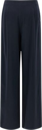 Max Mara Womens Blue Silk Casual Pants