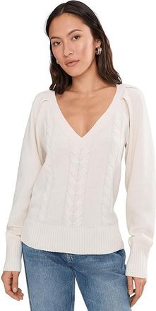 Madewell Femme V-Neck Carlia Pullover Womens Sweater Arctic : LG (Womens 10-12), Wool