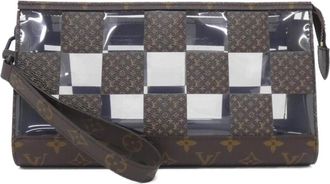 Louis Vuitton Marron Coated Canvas Pvc Pouch (Pre-Owned)