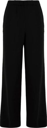 Aspesi Zwarte Damesbroek Model 0128 - Dames - Wijde Broeken - Zwart - L - Broeken