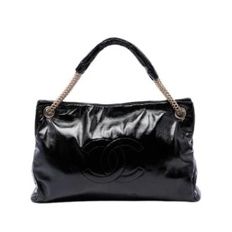 Chanel Pre-owned Leather chanel-bags - Dames - Pre-owned - Zwart - Maat: ONE Size Leer