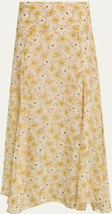 Isabel Marant Fran Floral Georgette Maxi Skirt