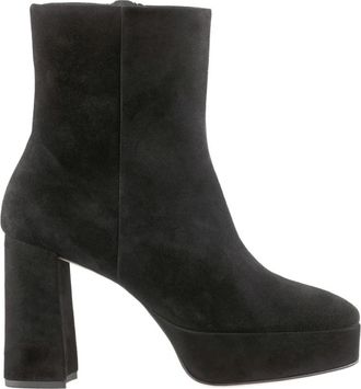 H&ouml;gl Zwarte Enkellaarsjes voor Dames - Dames - Laarzen met Hak - Zwart - 41 1/2 EU - Schoenen