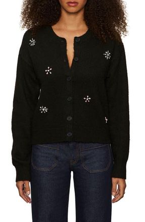 Sanctuary Must Have Rhinestone Detail Cardigan in Black at Nordstrom, Size Small