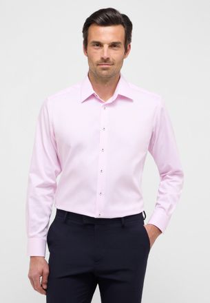Eterna Langarmhemd ETERNA MODERN FIT, Herren, Gr. 38, Normalgr&ouml;ssen, rosa, Satin, 100% Baumwolle, tailliert, Manschette, Hemden Langarmhemd, NON IRON (b&uuml;gelf