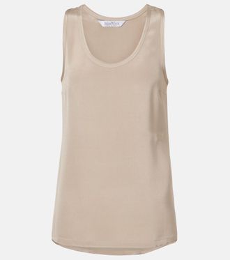 Max Mara Top de crep&eacute; de china de seda
