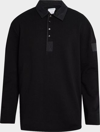 Bottega Veneta Men & apos;s Cotton Fleece Polo Sweater