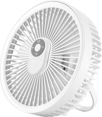 OEM Mini Ventilador Port&aacute;til Colgante, Ventilador De Escritorio Giratorio De 180&deg; Con Luces Led, Pr&aacute;ctico Control Remoto Magn&eacute;tico, 4 Velocidades, Funcion