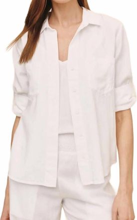 Bella Dahl Split Back Button Down In White
