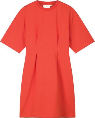 Fab By Fabienne Chapot Astan Jurk - Dames - Korte kleedjes - Oranje - XL - Katoen - Kleedjes