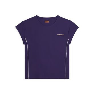 Freddy T-shirt tecnica con maniche ad aletta e profili a contrasto
