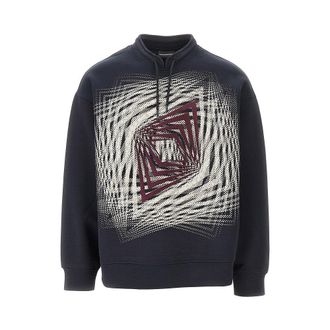 Emporio Armani Cotton-blend sweatshirt with graphic print Man XL