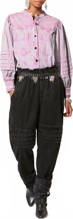 Isabel Marant Mileda Long Sleeve Shirt In Pink