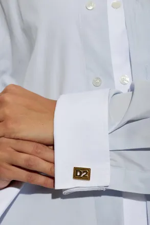 Dsquared2 Cufflinks With Logo, Mens, Gold