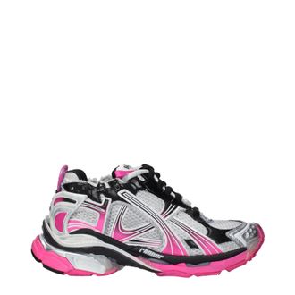 Balenciaga Runner Damens Sneakers Grauer Stoff/Fluoreszierendes Rosa