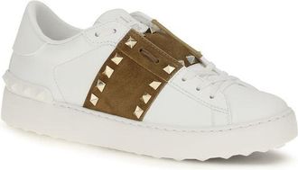 Valentino Garavani Womens White Calf Leather Bos Taurus Sneakers
