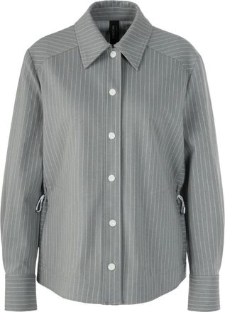 Marc Cain Overhemden, Dames, Grijs, 2Xl, Leer, Jacket