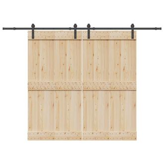 Berkfield Home Sliding Door Hardware Kit 427 cm Steel Black