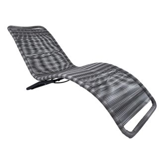 Charles Bentley Zanzibar Sun Lounger Bed Grey Sunbed Seat Garden Rattan