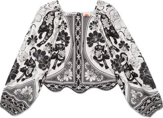 Farm Rio Mujer, Blusas y Camisas, Negro, Talla: M