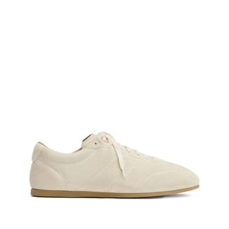 Christophe Lemaire Sneakers, female, Beige, Size: 11 US Clay Suede Lace-Up Sneakers
