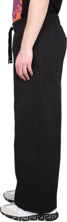 Versace Cotton Drawstring Trousers - Black