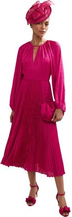 Phase Eight Faye Textured Pleat Dress in Pink at Nordstrom, Size 10