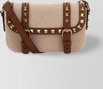 Valentino Garavani rockstud spike canvas crossbody bag
