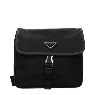 Prada Uomos Borse a tracolla in tessuto nero