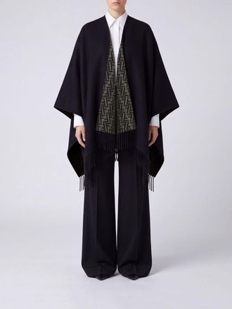 Fendi Mantella oversize al ginocchio in misto lana e cashmere con monogram FF