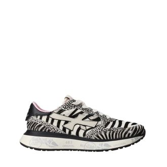 Premiata Sneakers, male, White, Size: 5 US Zebra Print Sneakers with Leather Detail