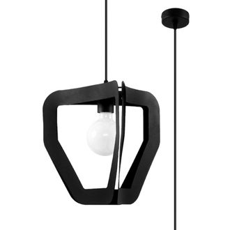 Sollux Lighting L&aacute;mpara de techo negro acero alt. 130 cm
