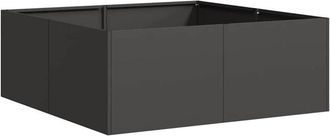 vidaXL Jardinera acero negro 80x80x30 cm vidaXL