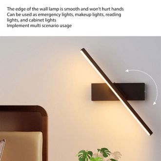 OEM L&aacute;mpara De Pared Led Con Barra Giratoria Ajustable Para Crear Ambiente, Leer O Maquillarse, Con Luz Blanca C&aacute;lida (85-265v)