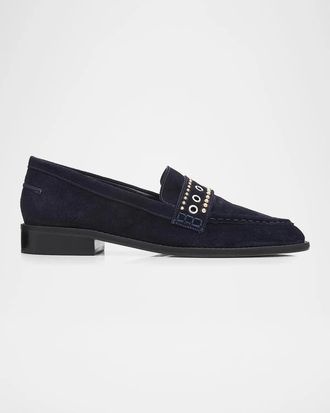 LIKELY Resort Gretta Mixed-Metal Studded Loafers