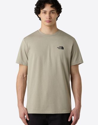 The North Face Mens The North Face Simple Dome Clay Green T-Shirt - Tan - Size: 40