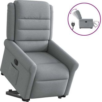 vidaXL Vidaxl - Sill&oacute;n El&eacute;ctrico Reclinable Elevable De Tela Gris Claro