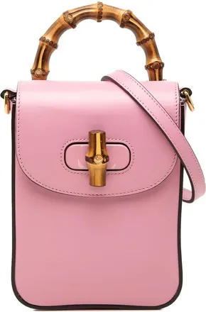 Gucci Pre-owned Gucci Mini Calfskin Bamboo Top Handle Bag Ladies Y8K5L7FHDPGI7V97